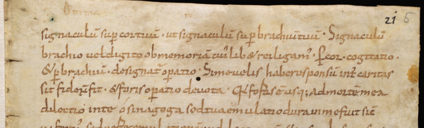 St. Gallen, Stiftsbibliothek, Cod. Sang. 1398a.10, p.5, Angelomus Luxoviensis Monachus, Enarrationes in Cantica canticorum