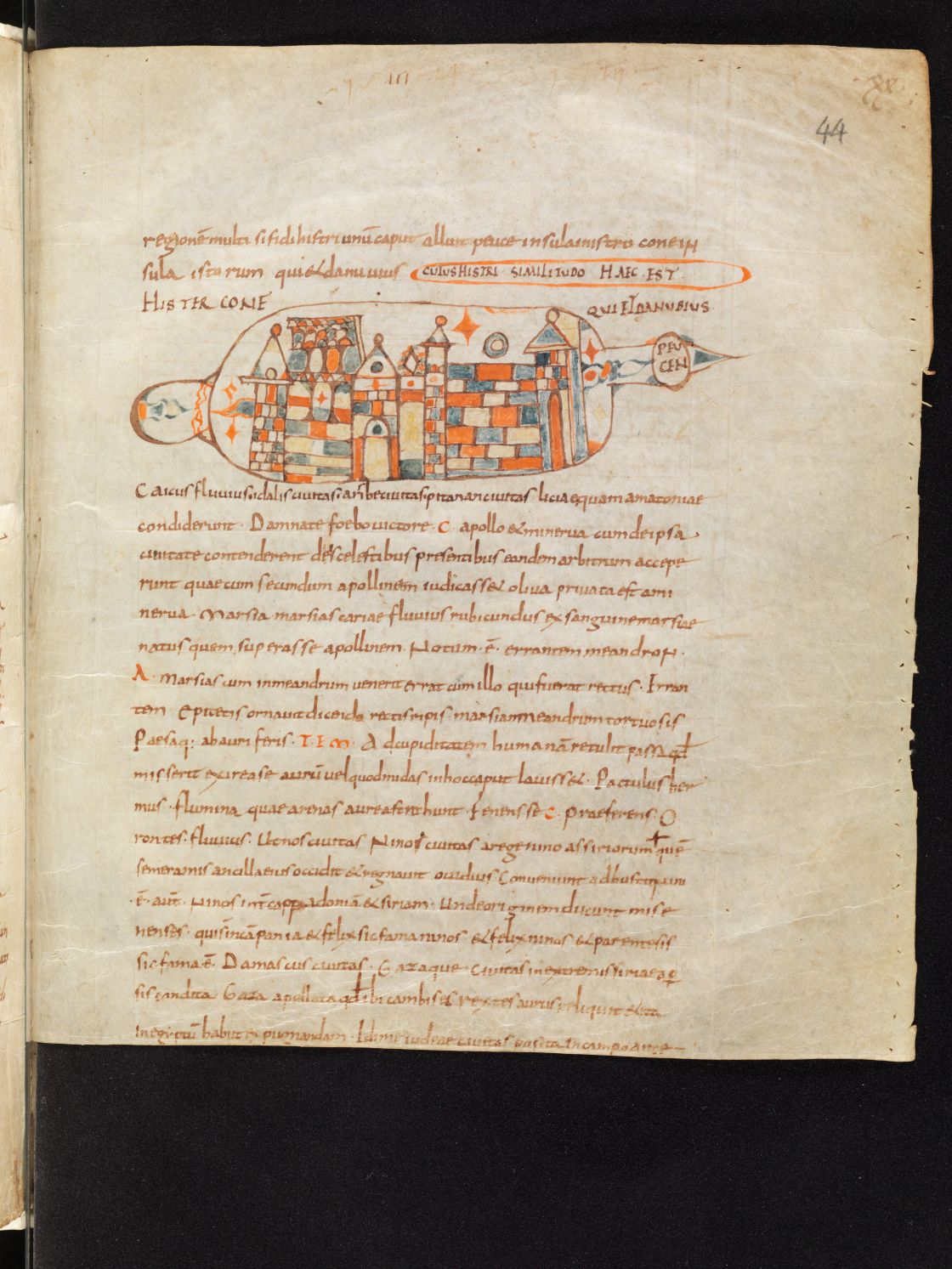 Bern, Burgerbibliothek, Cod. 370, f. 44r – Commenta Bernensia in Lucanum; Adnotationes super Lucanum